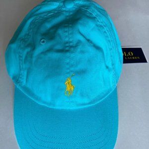 Polo Ralph Lauren Pony Logo Cotton Adjustable Baseball Cap Hat Vacation Blue